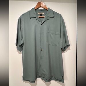 Tommy Bahama sage green 100% silk shirt – size small